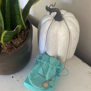 Tiffany and Co. Blue Double Heart Tag Pendant